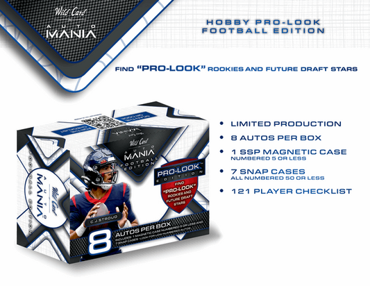 2023 Wild Card Auto Mania Pro-Look Football Edition Box
